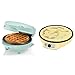 Bestron Mini-Waffeleisen & Crepe-Maker im Retro Design, ideal für Kindergeburtstage, Ostern, Weihnachten, 550-1000 Watt, Farbe: Mint & Gelb