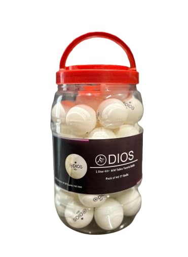Dios High Performance 1 Star White Table Tennis (T.T) | Advanced 40+mm Ping Pong Balls for Training, Tournaments Play| Durable for Indoor/Outdoor Game 40 Balls in1 Pack (Pack of 40)-picture-14