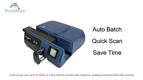 Pacific Image Electronics POWERSLIDE X PLUS 35Mm Slide Scanner. Auto Batch Scan Mounted Slides. Maximum 50 Slides/Batch Scan. 10000 Dpi/True Color. 4.2 Dynamic Range. Mac/Pc. thumb #1