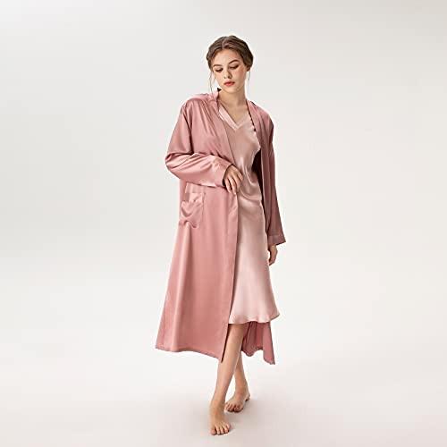 Sericum Silk Robes For Women, 22 Momme Classic Mid Silk Robe Silk Kimono Robe 100% Mulberry Silk Long Silk Nightwear #TOP6