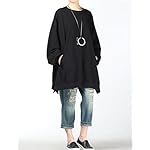 FTCayanz Damen Neu Oversize T-Shirt Langarm Casual Tunika Tops Sweatshirt – Bild 3