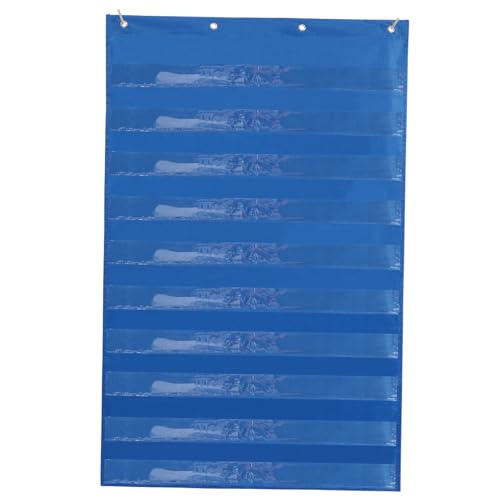 Gogogmee 1Pc Transparent Hanging Storage Bag for Classroom Wall Pocket Chart for Teaching Organizer for Lessons Math and Scheduling for Schools and Early