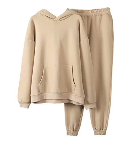 Survêtement chaud femme ensemble épais en coton à capuche pour l'hiver