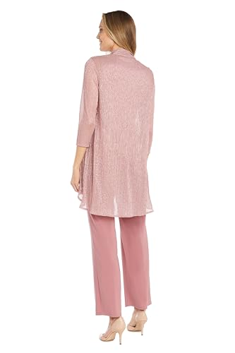 R&M Richards Women's Petite Luxe Harmony 3-Piece Duster Set in Rose | Size 12 Formal Outfit - Image 5