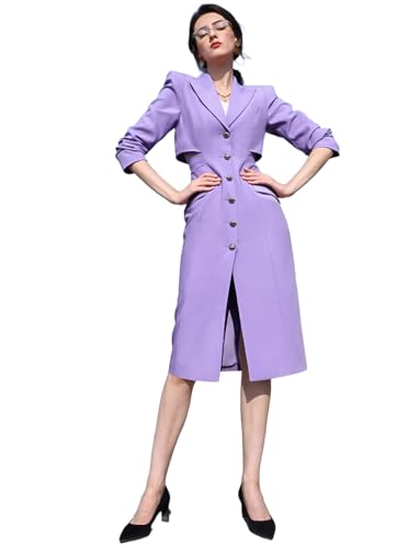 Costume robe dentelle Kromoc à boutons pour briller lors d'un mariage ou d'une fête
