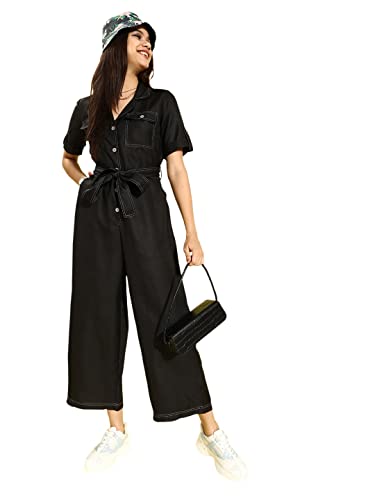 Image of Style Quotient Black Basic Jumpsuit