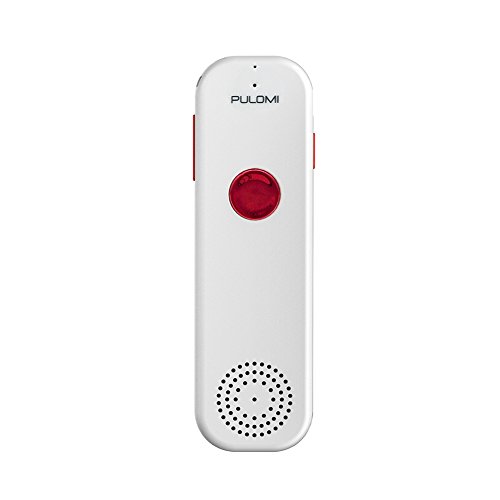 Pulomi Easy Trans Smart Language Translator Device Electronic Pocket Voice Bluetooth 52 Languages for Learning Travel Shopping Business Fit for Apple iPhone Android White Red