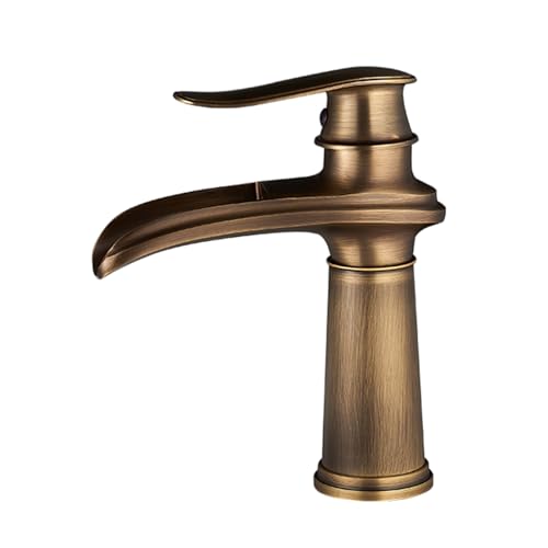 Robinet cascade laiton antique surélevé anti-éclaboussure évier