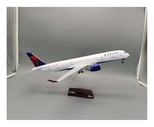 Modelo de avión de resina Delta A350 miniatura 47CM para vitrinas de colección 6