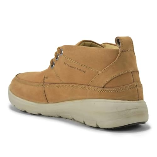 Image of Woodland Men Camel Nubuk Buff Casuals Laces