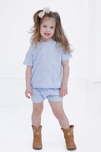 Image of Disney Minnie Mouse Girls' Loop Terry T-Shirt and Shorts Set