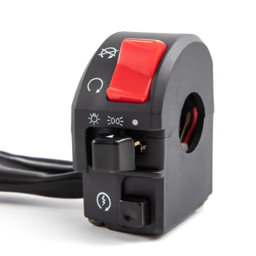 Interrupteur de guidon moto 22mm droit pour klaxon et clignotant universel