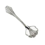 FashionJunkie4Life Sterling Silver Small Scalloped Edge Salt Spoon, Mustard Spoons