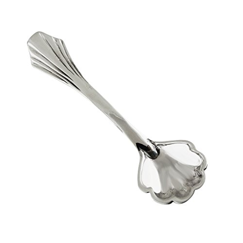 Fashionjunkie4Life Sterling Silver Small Scalloped Edge Salt Spoon, Mustard Spoons #TOP15