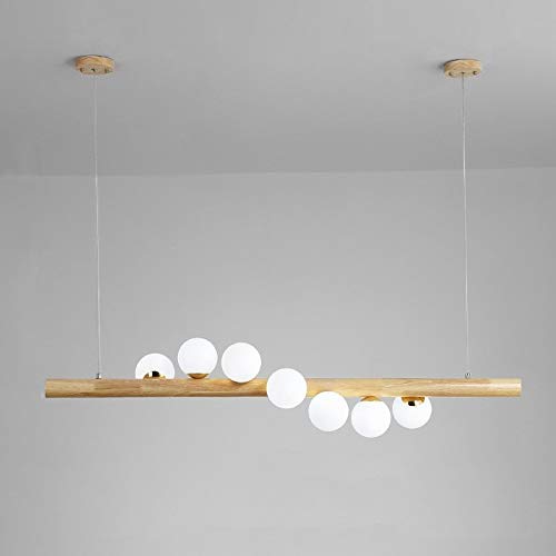 Jiuzhuo Linear Light Fixtures Glass Globe 5-Light Kitchen Island Lights Fixture Light Pendants For Kitchen Island Contemporary Linear Pendant Light(5-Light) #TOP5