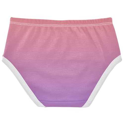 Joisal Designer Toddler Girls Underwear 2t Cotton Little Girl Panties Ombre Pink Purple Gradient Briefs Underpants2