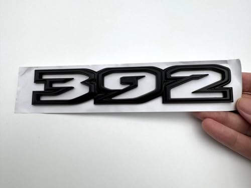 Image of 1x Paint 392 Emblems Front Fender Hood 3D Badge Nameplate Letter Compatiable with 2021-2024 Wrangler (Matte Black)