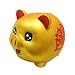 Ashtonn 6" Large Gold Piggy Bank - Fortune Gold Pig Coin Bank Money Box