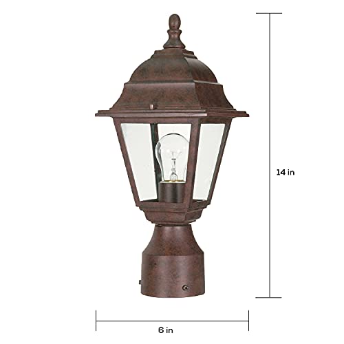 Image of Nuvo Lighting 60 /547 Postlantern with Clear Glass, Bronze /Dark
