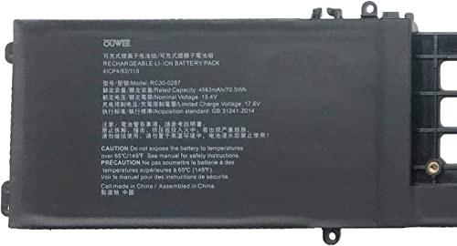 Image of WISTAR RC30-0287 Laptop Battery Compatible for Razer Blade Pro 17 2019 2020 RZ09-0287 RZ09-02876 RZ09-02877 RZ09-02878 RZ09-02876E92-R3U1 RZ09-03295 RZ09-03297 Series 4ICP4 /62 /115