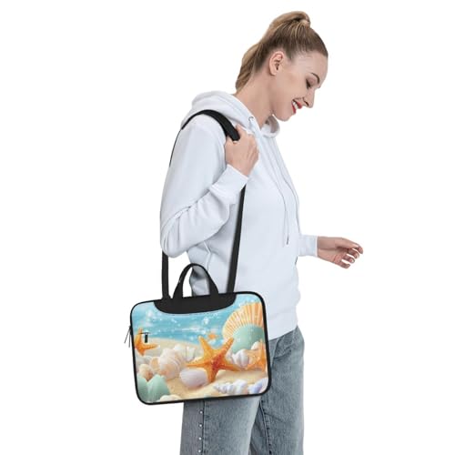 Maletín portátil impermeable de 14 pulgadas con diseño de estrellas de mar miniatura 3