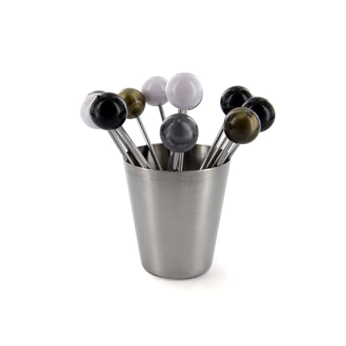 AltoBuy Set de 12 Piques à bigorneaux INOX avec Support Circulaire