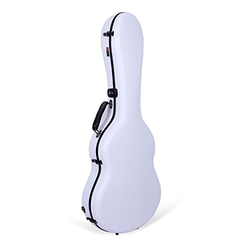 Image of Crossrock Poly Carbon OM /000 Guitar Case, Anti-scratch Flight Case in White (CRF4000OMWT)