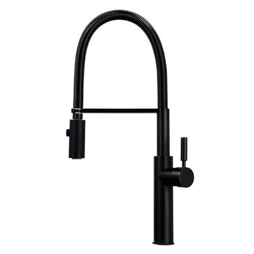 Mitigeur de cuisine pull-down évier chaud froid laiton brossé nickel