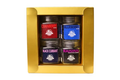 Image of Nature's Blend - Berrylicious|Festive New|Pack of 4|100g Jar|Cranberry Whole, Blueberry Whole, Black Currant, Black Afghan Raisins Seedless|Soft Top