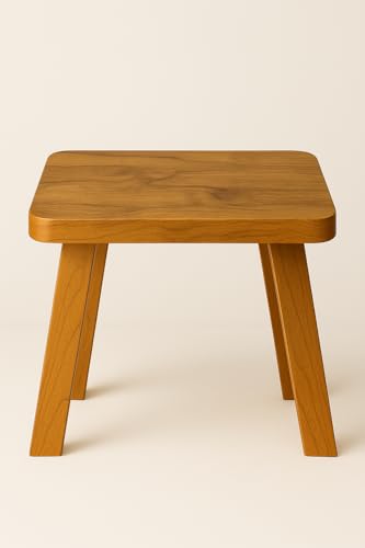 Image of SBF Furniture Mini Rectangle Side Table, 35 cm, Matte Finish, Modern Minimalist Design, 4 Angled Legs (Yellow)