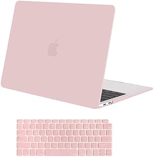 MOSISO Compatible with MacBook Air 13 inch Case 2022 2021 2020 2019 2018 M1 A2337 A2179 A1932 Retina Display with Touch ID, Protective Plastic Hard Shell Case & Keyboard Cover Skin, Black