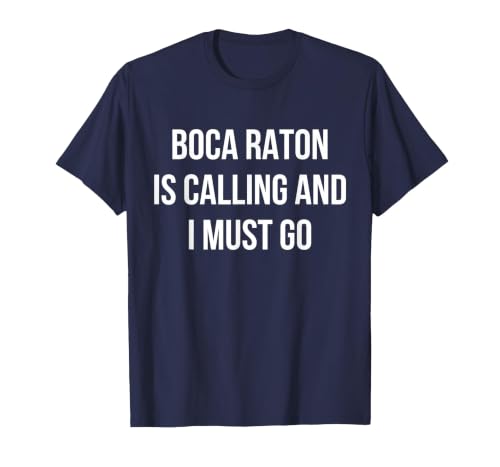 Boca Raton City Funny Boca Raton T-Shirt, Men, Navy Blue, 3X-Large
