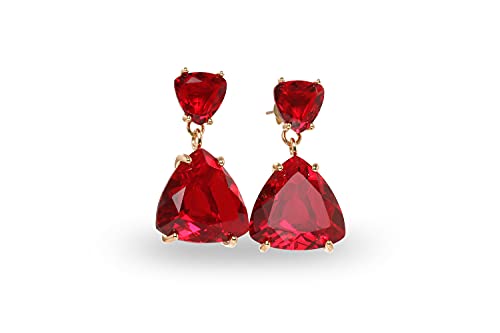 Boucles d'oreilles argent sterling rubis personnalisable Anemone - 7