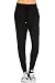 My Yuccie Women's Lightweight Comfy Drawstring Jogger Pants Black Small Medium
