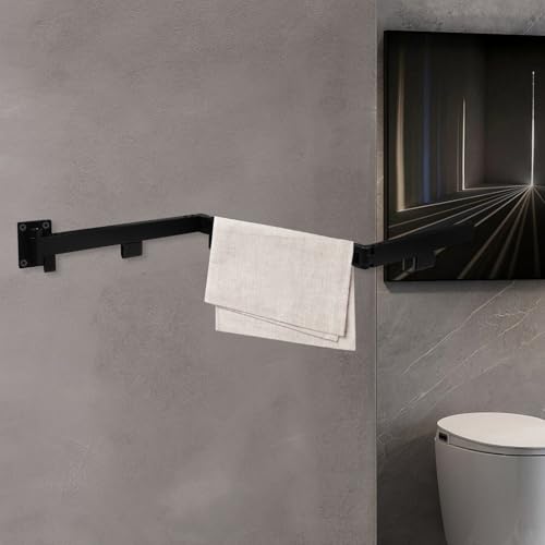 Étendoir à linge mural pliable avec anneaux pour buanderie - 6