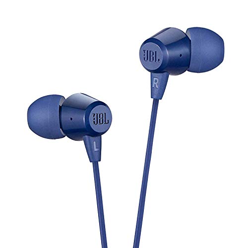 (Refurbished) JBL C50HI Wired Headset (Blue)