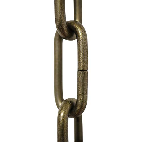 Image of RCH Hardware CH-S59-496-AB Steel Chandelier Chain 5 Gauge, Antique Brass (1 Foot)