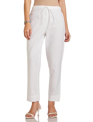 Image of Amazon Brand - Myx Women Cotton Rich Slim Pants (Available in Plus Sizes)