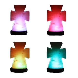 Multi-Color USB Himalayan Salt Lamp - Cross by Photon