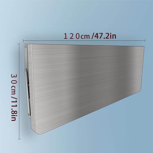 Table pliante murale acier inoxydable escamotable avec support robuste et plateau inox