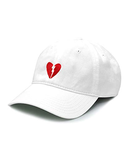 Riot Society Broken Heart Embroidered Dad Hat - White, One Size