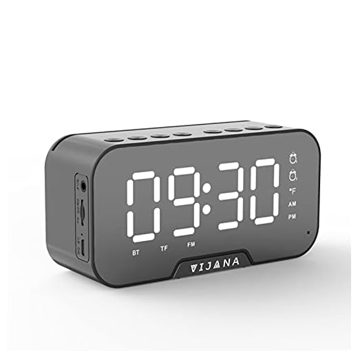 Bluetooth Speakers Portable Wireless with FM Radio,Small Loud Outdoor Bluetooth Speaker Set,Alarm Clock with USB for Bedroom,Alarm Clocks for Heavy Sleepers