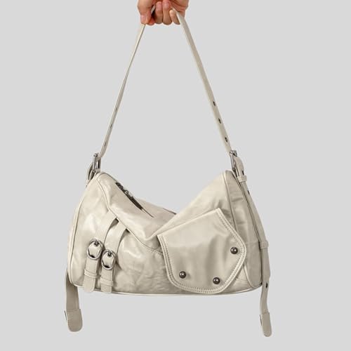 Image of Shoulder Purse for Women, Leather Women's Handbag Y2k Aesthetic Coquette Shoulder Bag Hobo Punk Trendy Ladies Purse