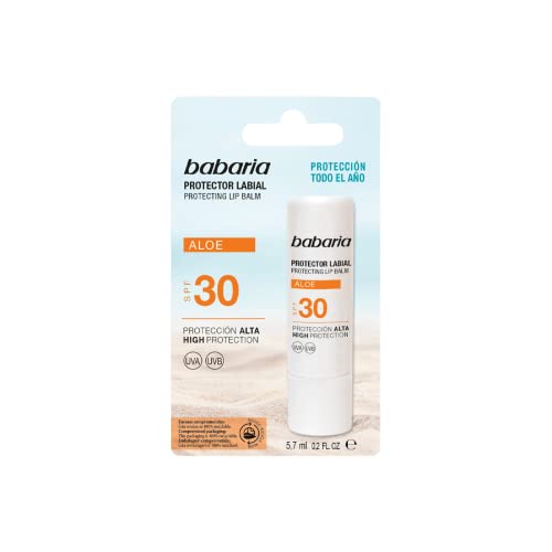 Babaria Aloe Vera UVA/UVB Protecting Lip Balm SPF 30 5.7ml, 5.7 ml (Pack of 1) - Image 2