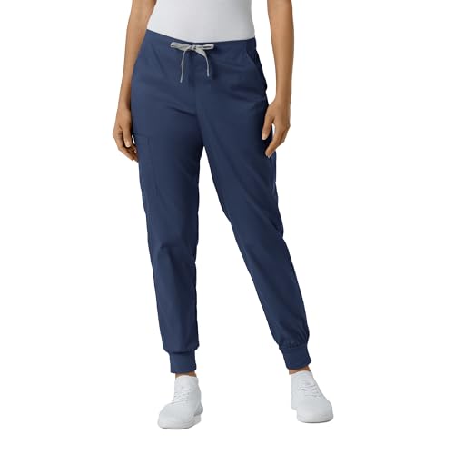 Image of Wink W123 Women's Flex-n-Reach Track Scrub Pant, Black, Large Petite