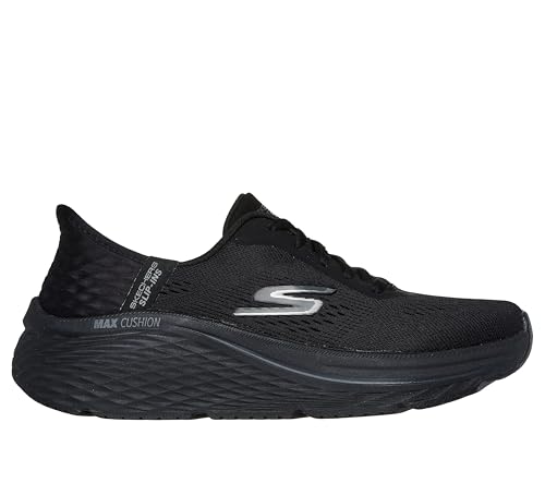 Skechers Women's Max Cushioning Elite 2.0 Vanish Hands Free Slip-Ins Sneaker, Black, 8 Wide