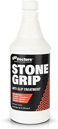 Stone Grip Industrial (Quart) Non-Slip Floor Treatment for Tile and Stone to Prevent Slippery Floors. Indoor/Outdoor, Residential/Commercial, Works in Minutes for Increased Traction