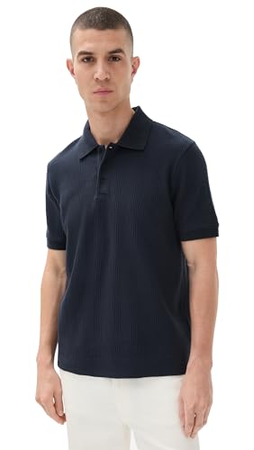 Vince Men's Varigated Texture Short Sleeve Polo