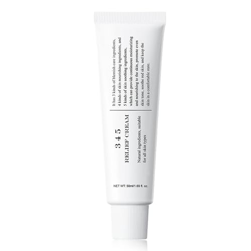 345 Repair Cream, Crema Hidratante Calmante, 345 Crema de Reparación, Crema Reparadora Intensiva, Crema Calmante 345, Crema hidratante para el Acné Facial, Hidratante, Reparadora de la Piel, 50ml
