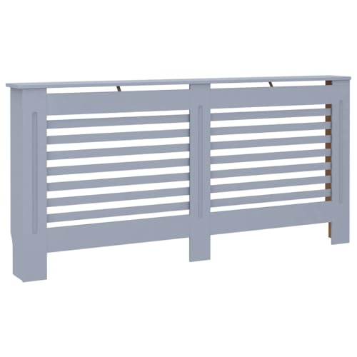 vidaXL Radiator Cover - Anthracite MDF Grill Cabinet with Shelf - Modern Slatted Design Heater Unit for Living Room Decor, Easy Assembly, Sturdy Build, 172x19x81.5cm